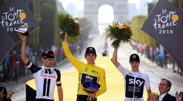 El trofeo de ganador del Tour de Francia ha sido robado después de que su poseedor, el británico Geraint Thomas, se lo cediese a los patrocinadores Pinarello para una exhibición en Birmingham