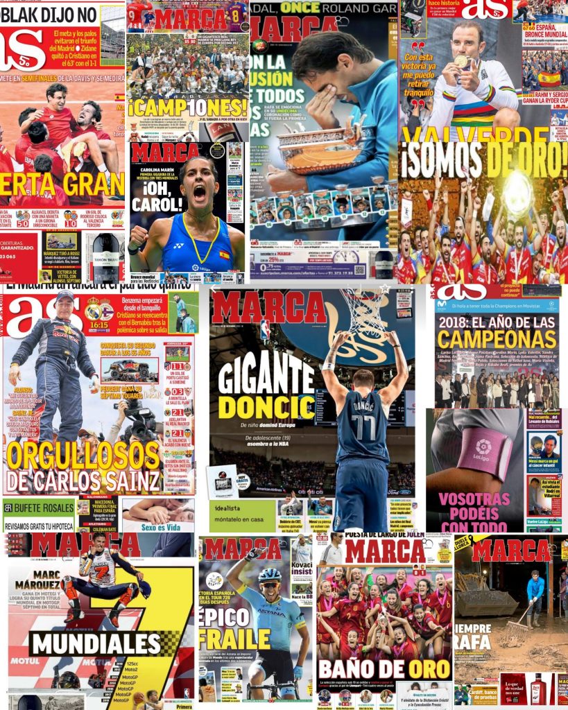 Desciende el número de portadas dedicadas a otros deportes - Las Merinadas  Deportivas de Edu