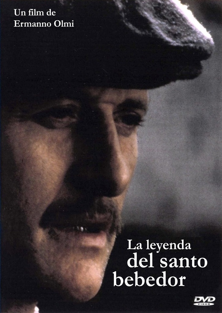 Cartel promocional del filme La leyenda del santo bebedor, del cineasta italiano Ermanno Olmi