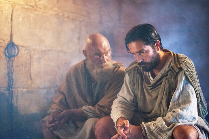 Fotograma del filme Pablo, el apóstol de Cristo, con Jim Caviezel