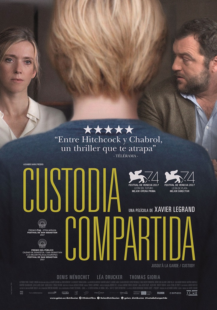 Cartel promocional del filme francés, Custodia compartida, opera prima de Xavier Legrand