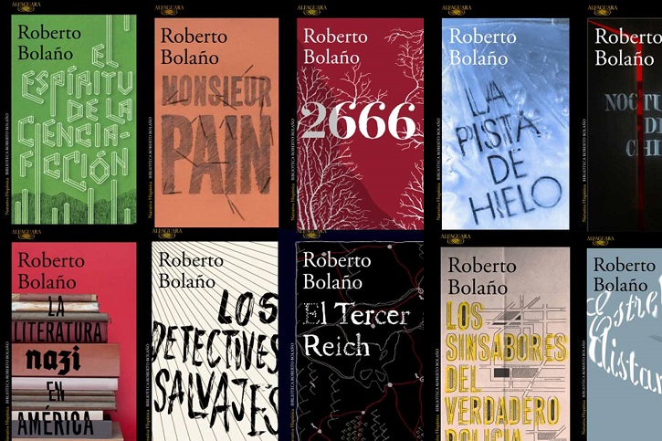 Amplio catálogo de la editorial Alfaguara con textos de Roberto Bolaño