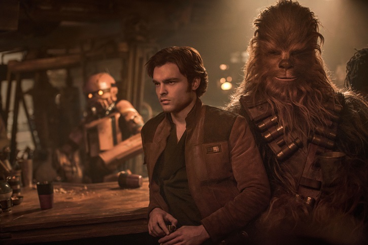 Alden Ehrenreich is Han Solo and Joonas Suotamo is Chewbacca in SOLO: A STAR WARS STORY | ‘Han Solo’ divide a la galaxia Star Wars