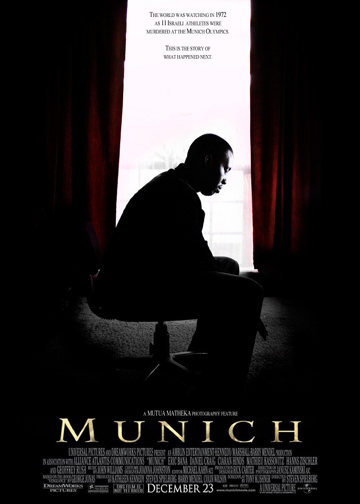 Cartel promocional del filme Munich, de Steven Spielberg | Tomás Valero publica ‘El mundo actual a través del cine’