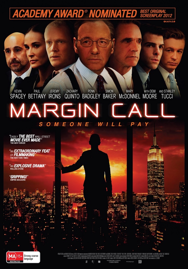 Cartel promocional del filme Margin call | ¿Por qué el cine se apunta a la ética económica?