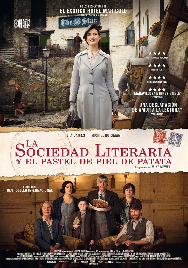 Cartel promocional de La sociedad literaria y el pastel de patata | Los Cines Verdi programan un ciclo de cine para estudiantes