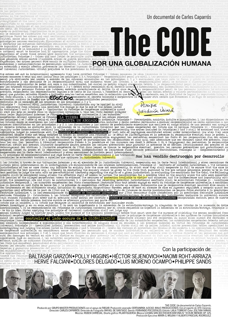 Cartel promocional de The code. Por una globalización humana | I Encuentro de Cine solidario en Alcalá de Henares