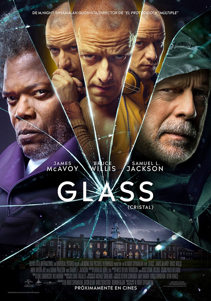 Cartel promocional del filme Glass | Ramón Monedero firma el único ensayo en español sobre Shyamalan