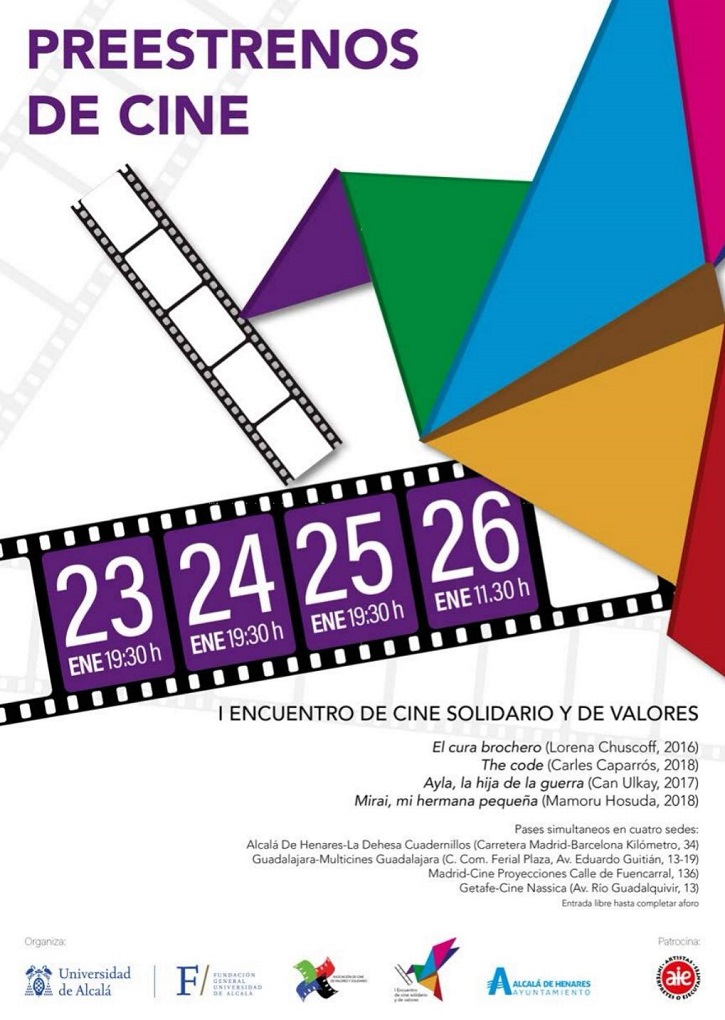 Relación de preestrenos gratuitos del I Encuentro de cine solidario y de valores | I Encuentro de Cine solidario en Alcalá de Henares