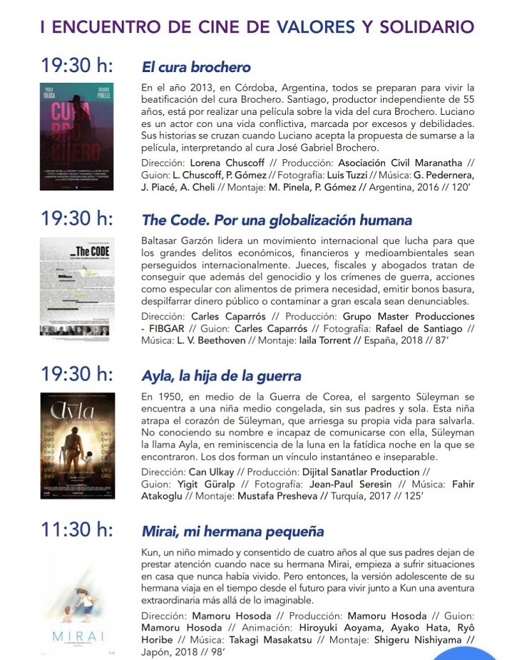 Ficha técnica y sinopsis de los preestrenos | I Encuentro de Cine solidario en Alcalá de Henares