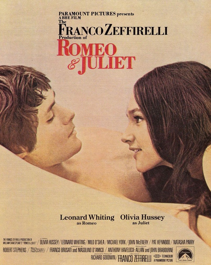 Cartel promocional de Romeo y Julieta | Franco Zeffirelli contempla hoy a su ‘Jesús de Nazaret’