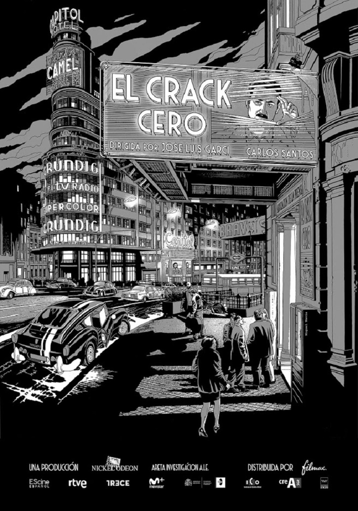 Cartel promocional del filme de José Luis Garci El Crack Cero | ‘El Crack Cero’: Garci revive al detective Germán Areta en blanco y negro