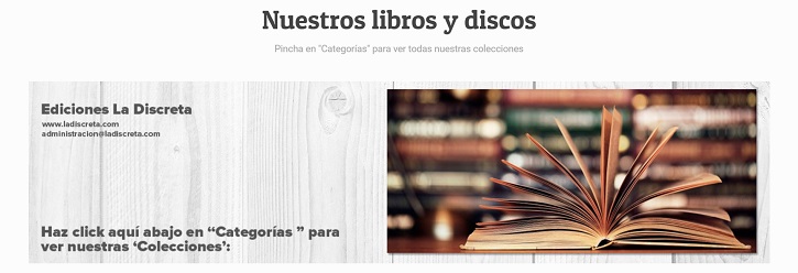 Catálogo Libros La Discreta | La editorial ‘La Discreta’ celebra sus 20 años de naufragio