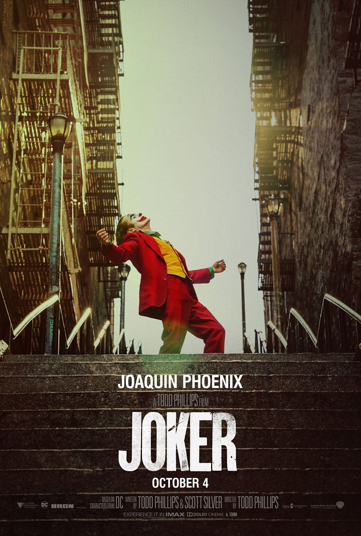Cartel promocional de Joker | ¿Joaquin Phoenix (‘Joker’) o Heath Ledger (‘El caballero oscuro’)?