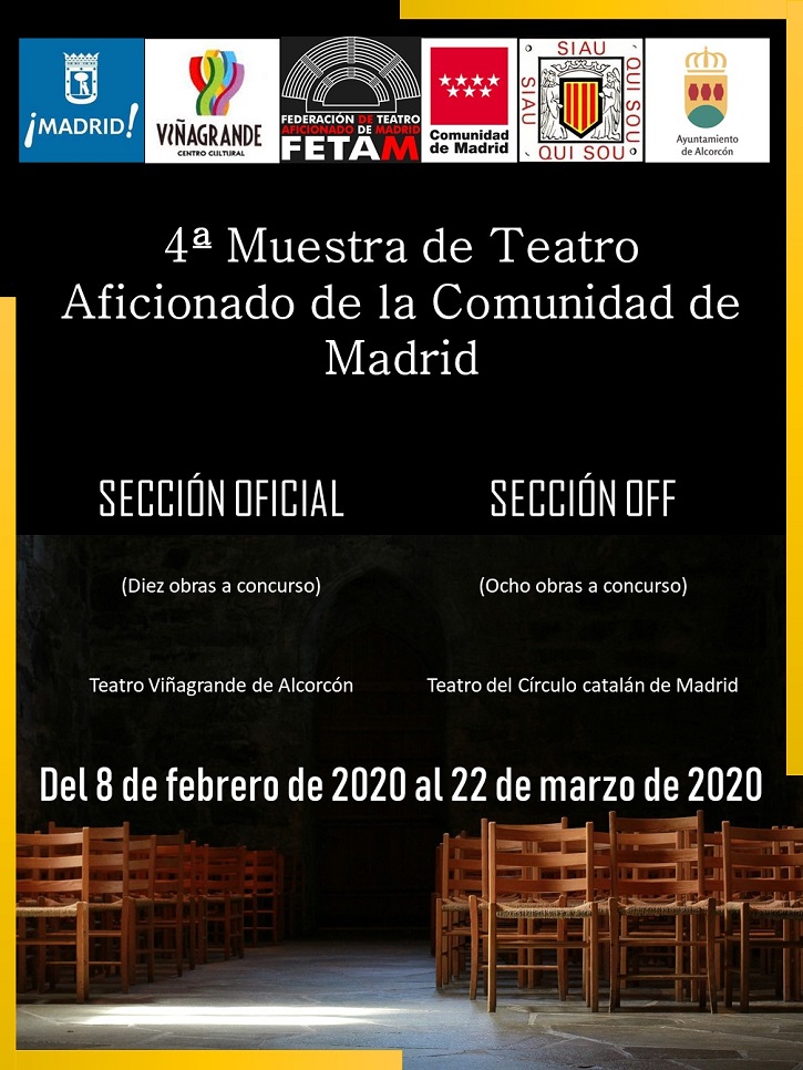 Cartel de la Muestra de Teatro de la FETAM en su cuarta edición | ‘En el estanque dorado’ llega a la EMT con el Ateneo de Pozuelo