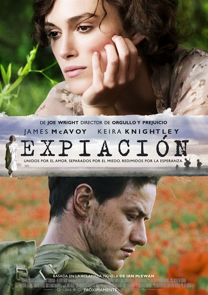 Cartel promocional del drama romántico | ‘Expiación’: Joe Wright analiza el peso trágico de la existencia