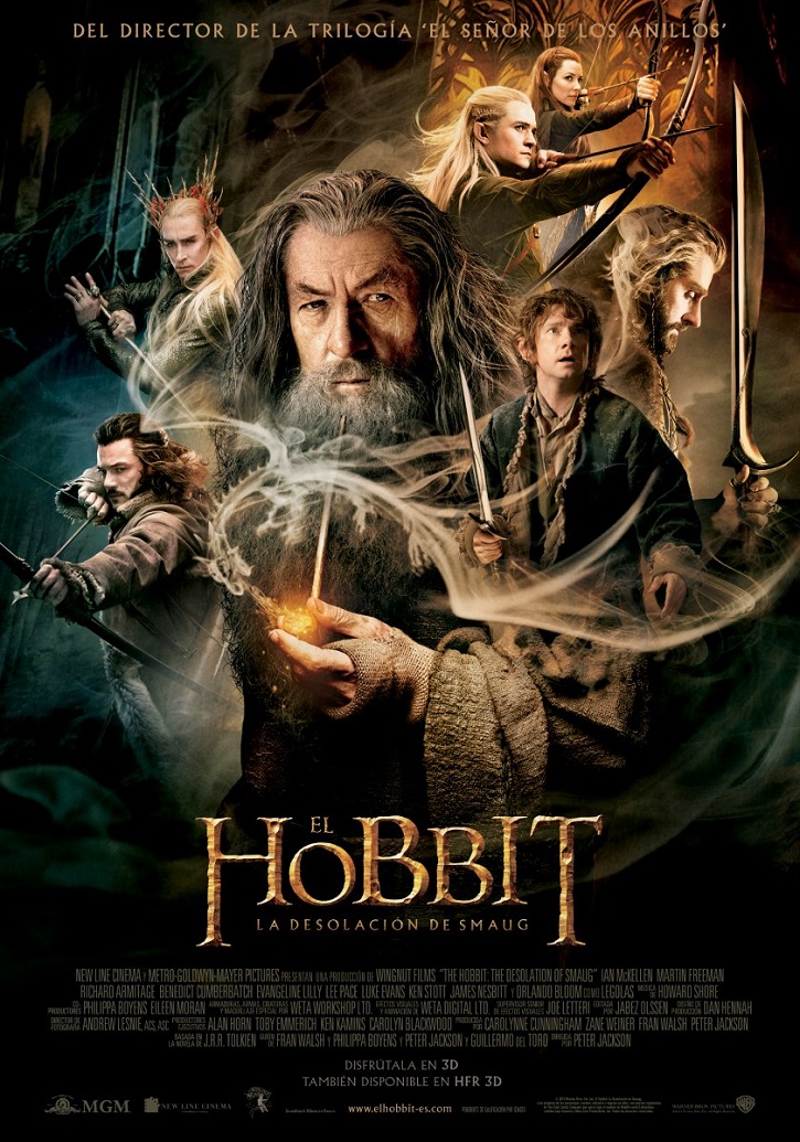 Cartel promocional del filme El Hobbit: La desolación de smaug | ‘El Señor de los Anillos’: 'Comarca' en Londres y 'Mordor' en Los Ángeles