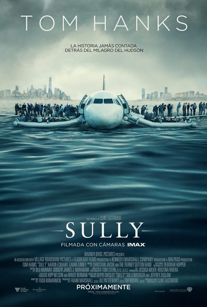 Cartel promocional de Sully | Clint Eastwood cumple hoy 90 años y a mí ya me ha arreglado el día