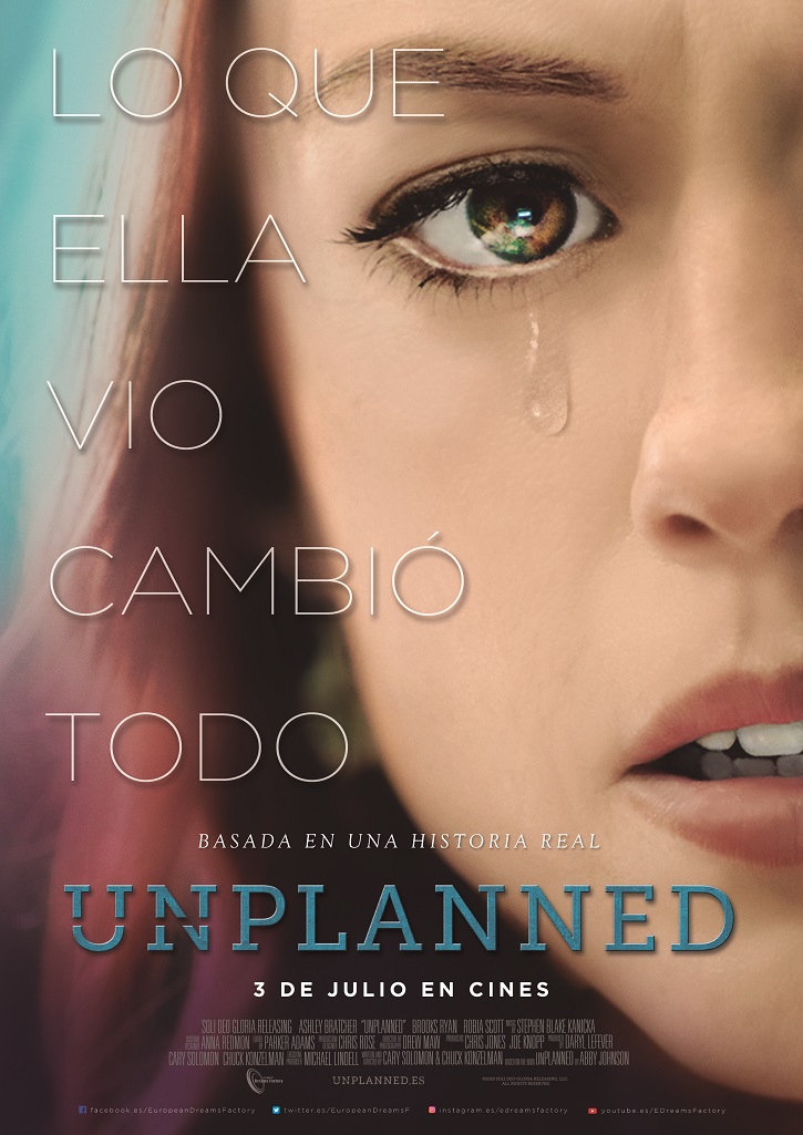 Cartel promocional del filme | ‘UNPLANNED’ llega a los cines el 3 de julio a un precio muy especial