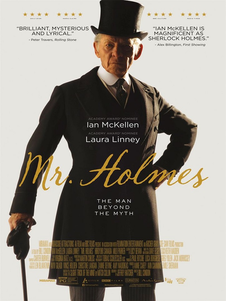 Cartel promocional del filme | Estás equivocado si crees que lo sabes todo de 'Míster Holmes'