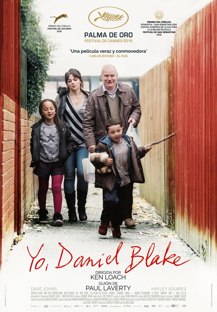 Cartel promocional del filme | ‘Yo, Daniel Blake’: Ken Loach insiste en denunciar la injusticia social