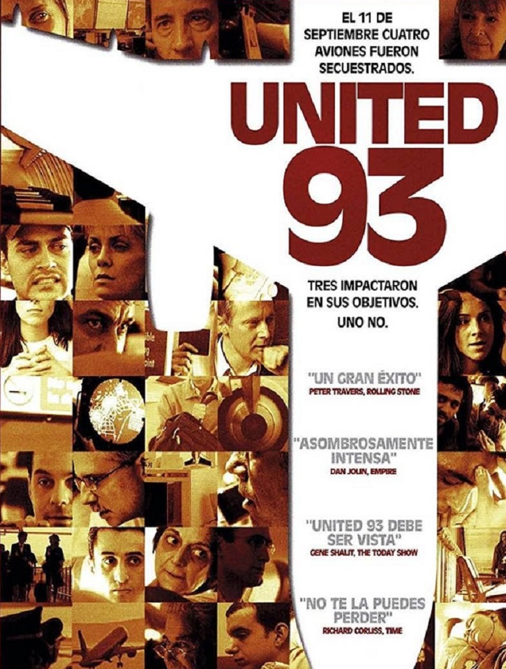 Uno de los carteles promocionales de la película | 19 años después recordamos ‘United 93’, la primera película sobre el 11-S