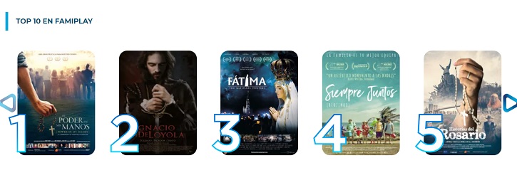 Muestrario de algunas de las películas en catálogo | Apariencia de la página web Famiplay | La primera edición de los premios ‘Famiplay’ promueve el cine con valores