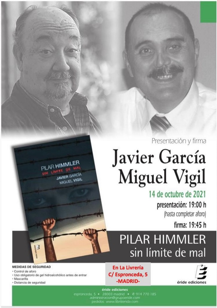 Javier García y Miguel Vigil presentan su novela de ficción 'Pilar Himmler'