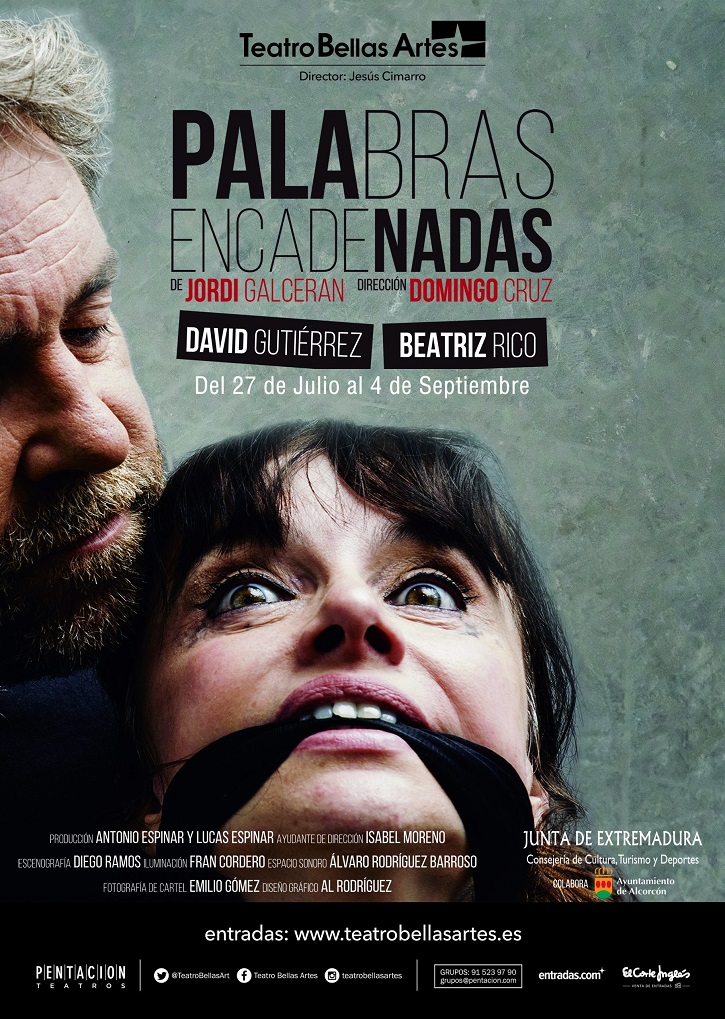 Cartel promocional de la pieza teatral Palabras Encadenadas