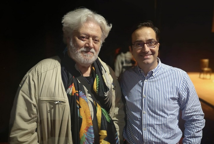 Don Mario Gas junto al actor José Luis Panero