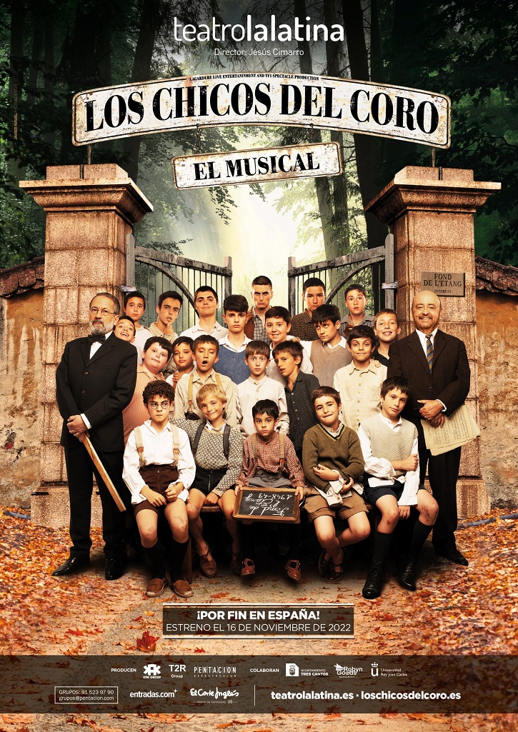 Cartel promocional del musical Los chicos del coro