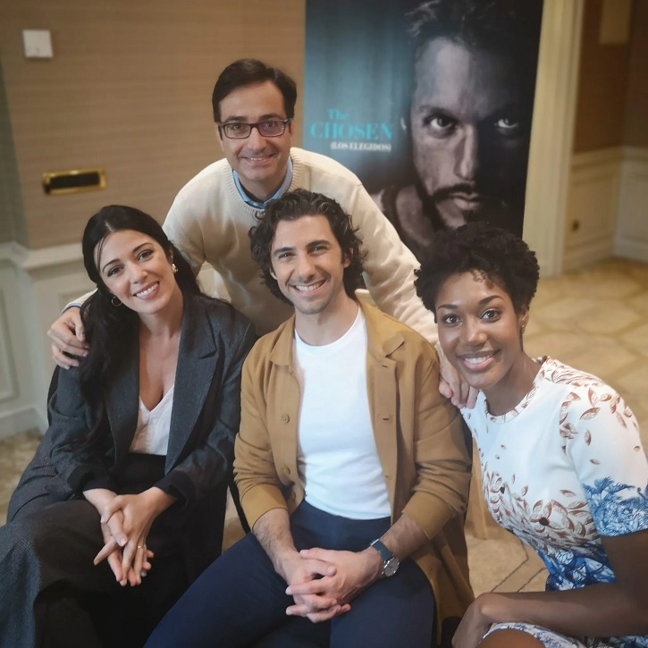 José Luis Panero junto a Noah James, Amber Shana Williams y Elizabeth Tabish 