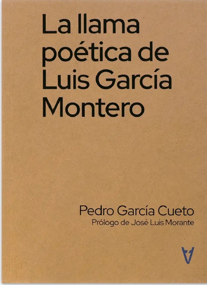 Portada del ejemplar La llama poética de Luis García Montero, publicado en la editorial Sonámbulos