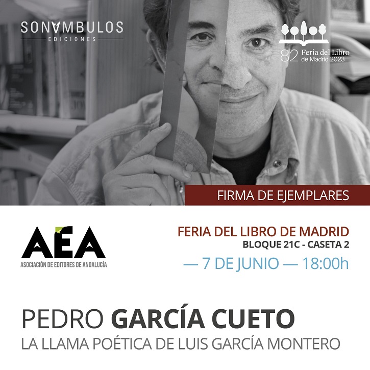Tarjetón sobre la actividad para la Feria del Libro de Madrid