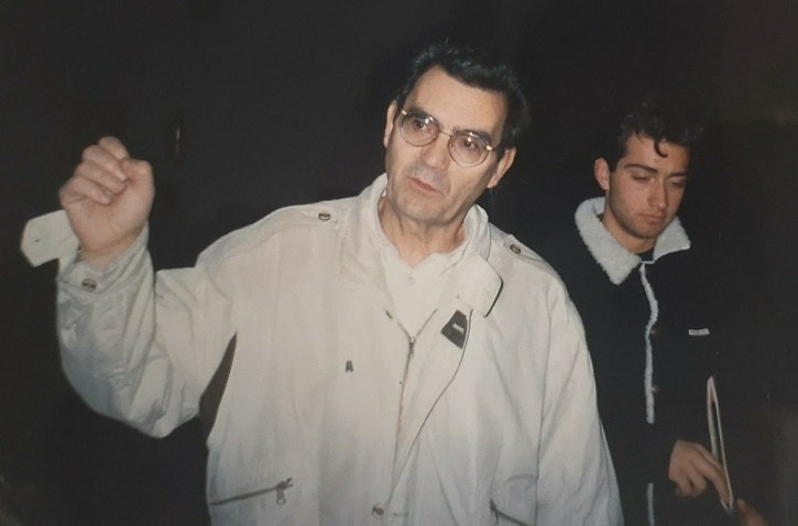 Víctor Ruiz y José Luis Panero, tras un ensayo de teatro | En memoria de Víctor Ruiz Ortiz, hombre de teatro y de bondad infinita