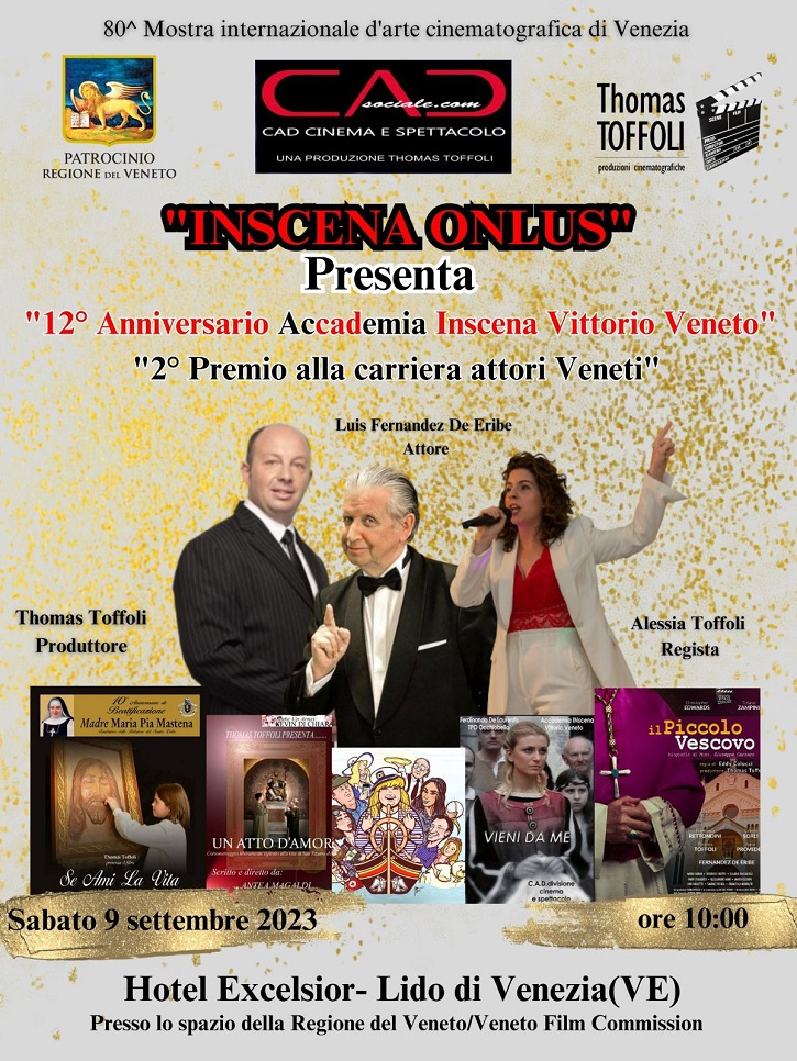 Cartel promocional de la entrega de premios en Venecia