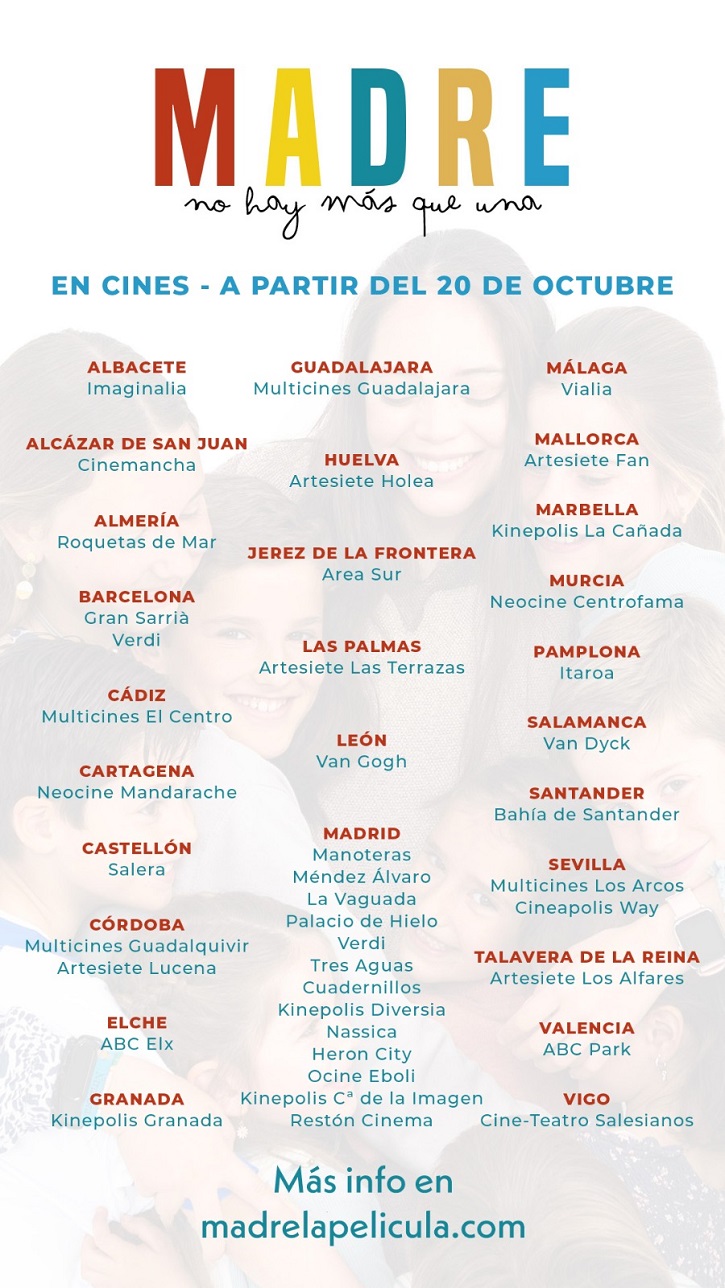 Cines españoles donde puede verse la película | ‘Madre no hay más que una’: Más que un homenaje a la maternidad