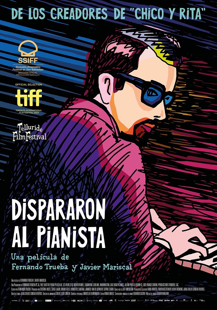 Cartel promocional del filme Dispararon al pianista