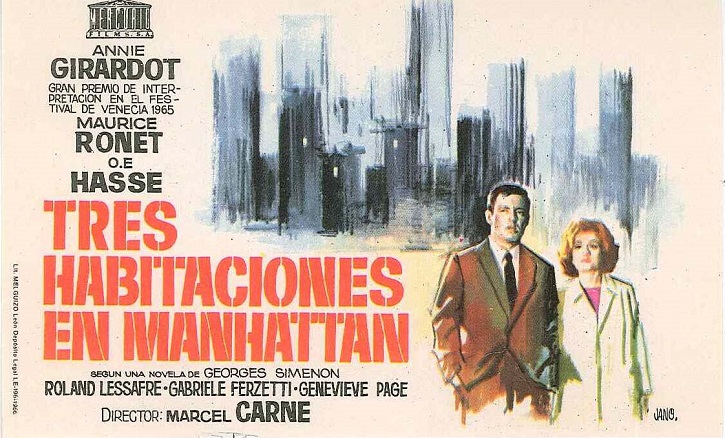 Cartel promocional de Tres habitaciones en Manhattan