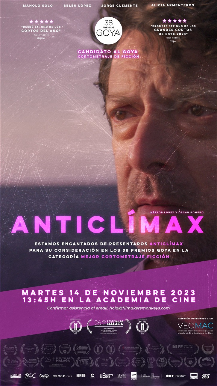 Cartel promocional de Anticlímax | ‘Anticlímax’, de Néstor López y Óscar Romero, de camino al Goya