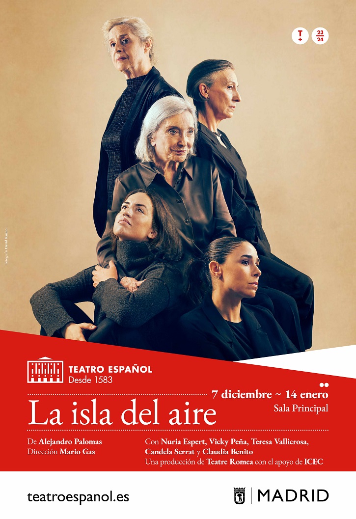 Cartel promocional del montaje La isla del Aire en el Teatro Español