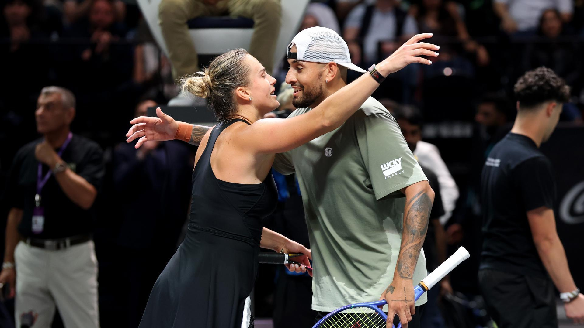 Kyrgios se impone con claridad a Sabalenka en 'La Batalla de los Sexos'